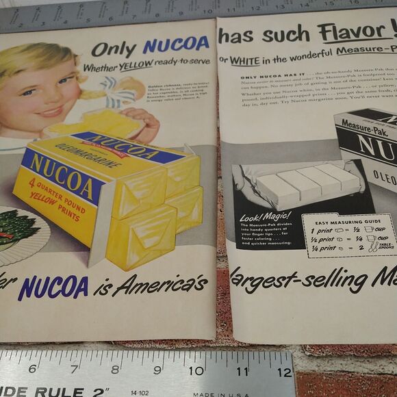Nucoa Oleo Margarine - Large 2-Pg 21x13 - 1950 Orig Retro Vtg PRINT AD Ephemera - Picture 13 of 15